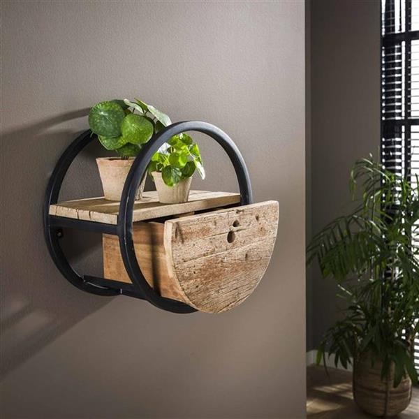 Grote foto rond wandrek york met lade 40 cm huis en inrichting woningdecoratie