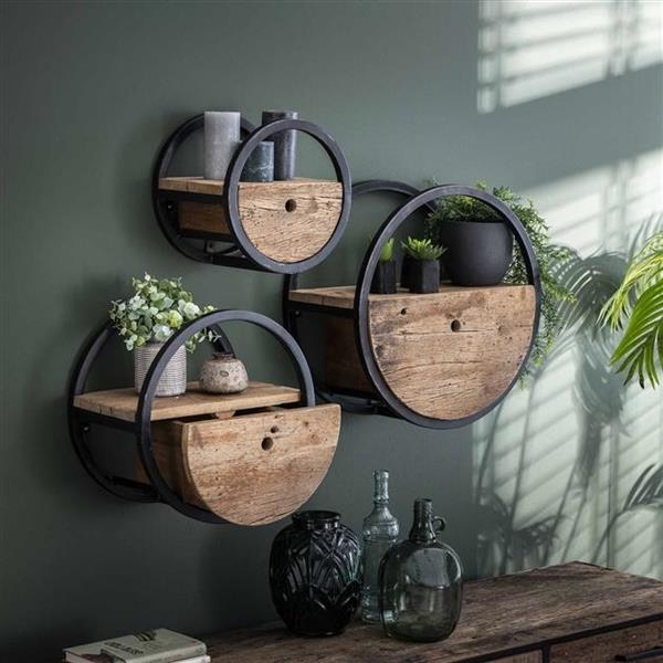 Grote foto rond wandrek york met lade 40 cm huis en inrichting woningdecoratie