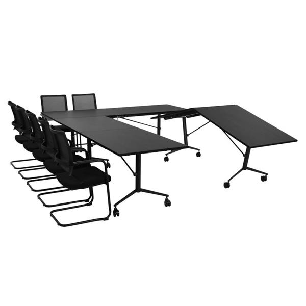Grote foto easy inklapbare verrijdbare vergadertafel huis en inrichting eettafels