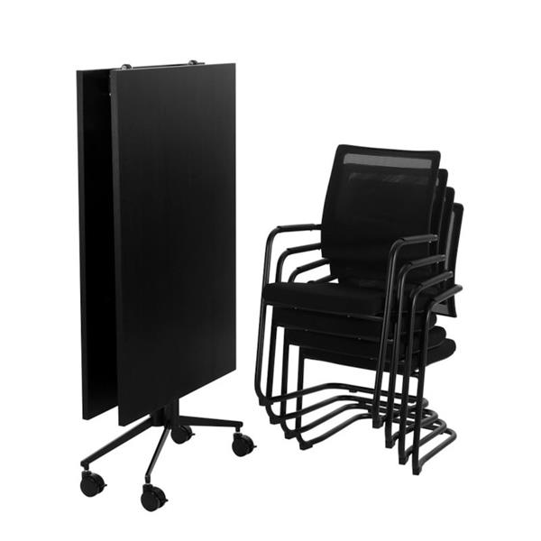 Grote foto easy inklapbare verrijdbare vergadertafel huis en inrichting eettafels