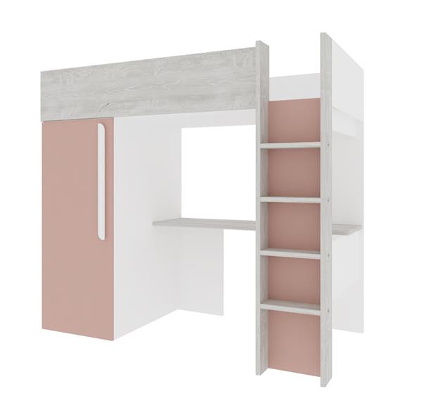 Grote foto studio 1803 hoogslaper met bureau en kast 90x200 oudroze cascina trasman kinderen en baby complete kinderkamers