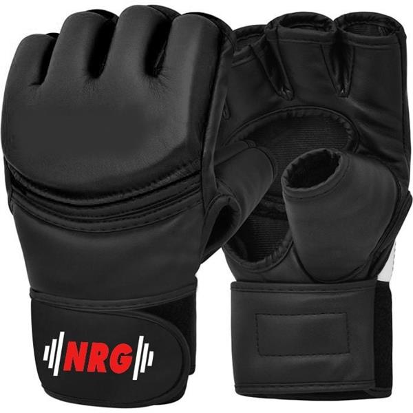 Grote foto nrg fitness mma handschoenen maya leer zwart maat l sport en fitness vechtsporten en zelfverdediging