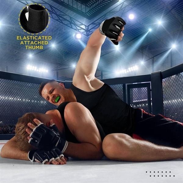 Grote foto nrg fitness mma handschoenen maya leer zwart maat l sport en fitness vechtsporten en zelfverdediging