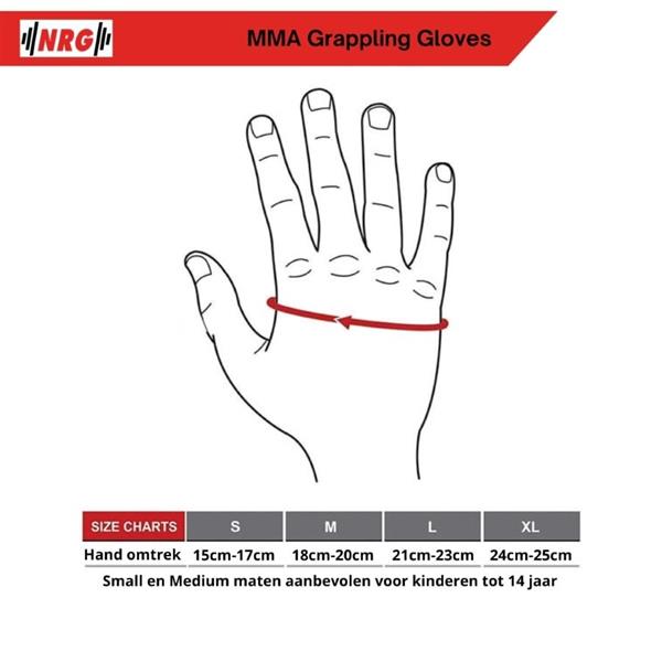 Grote foto nrg fitness mma handschoenen maya leer zwart maat l sport en fitness vechtsporten en zelfverdediging