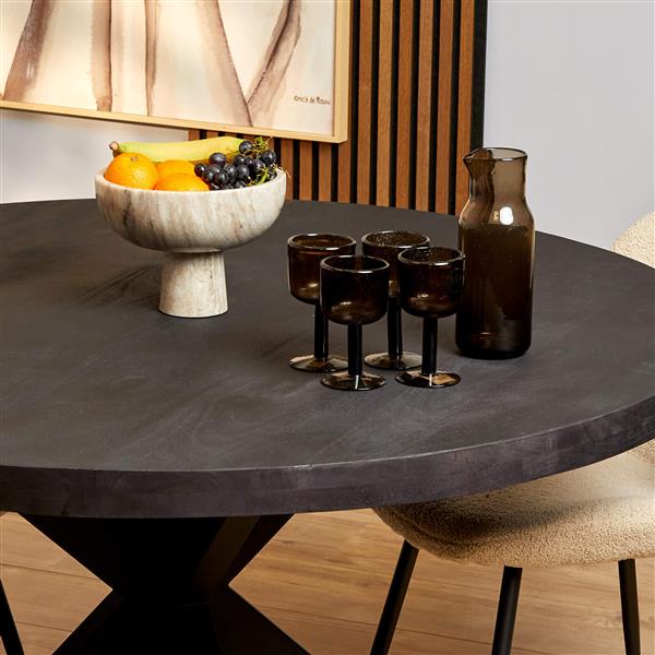 Grote foto ronde eettafel denver black 120 cm huis en inrichting eettafels