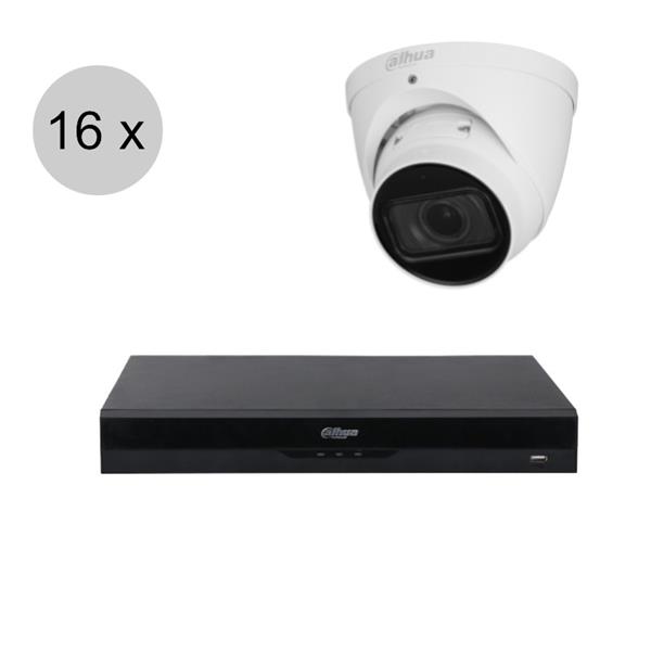 Grote foto dahua 4k ip cameraset wizsense 16 turret dome camera motorzoom starlight 40m ips168dtm audio tv en foto videobewakingsapparatuur