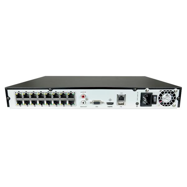 Grote foto hikvision 4k 16 kanaals nvr recorder 16x poe 2x hdd 4216mh 16p audio tv en foto videobewakingsapparatuur