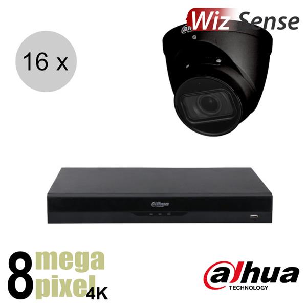 Grote foto dahua 4k ip cameraset wizsense 16 turret dome camera motorzoom starlight 40m ips168dtm audio tv en foto videobewakingsapparatuur