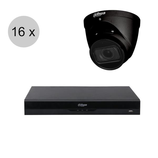 Grote foto dahua 4k ip cameraset wizsense 16 turret dome camera motorzoom starlight 40m ips168dtm audio tv en foto videobewakingsapparatuur