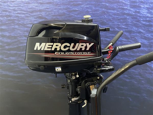 Grote foto mercury 4 pk buitenboordmotor kortstaart knuppel bediend watersport en boten buiten en binnenboordmotoren