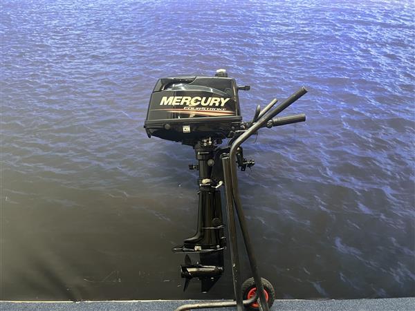Grote foto mercury 4 pk buitenboordmotor kortstaart knuppel bediend watersport en boten buiten en binnenboordmotoren