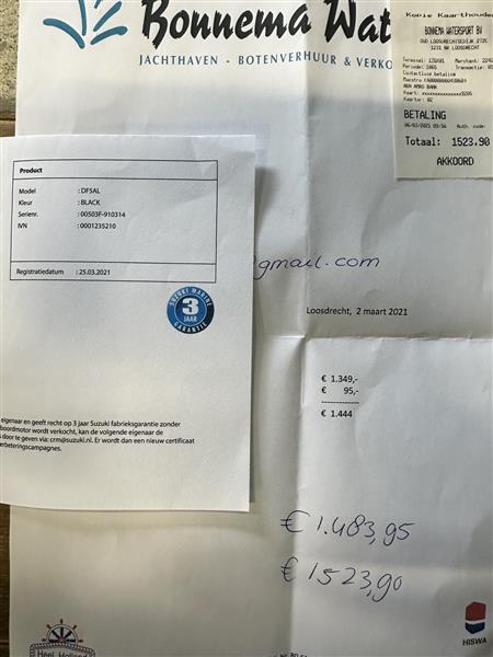 Grote foto suzuki 5 pk buitenboordmotor langstaart watersport en boten buiten en binnenboordmotoren