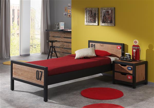Grote foto alex 1 persoonsbed en nachtkastje showmodel met hoge korting vipack antiek en kunst stoelen en banken