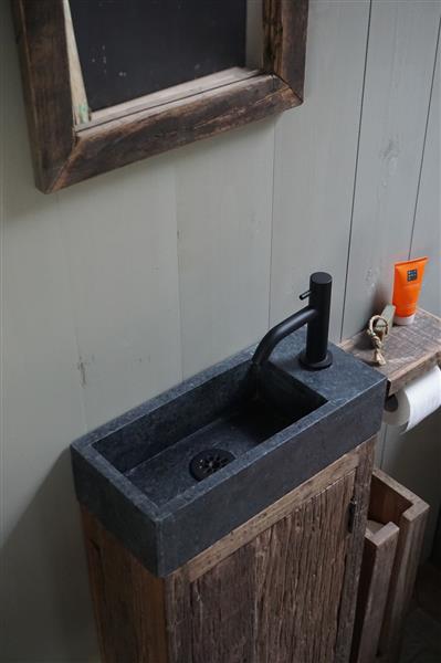 Grote foto toiletmeubel oud hout unique fontein graniet huis en inrichting complete badkamers