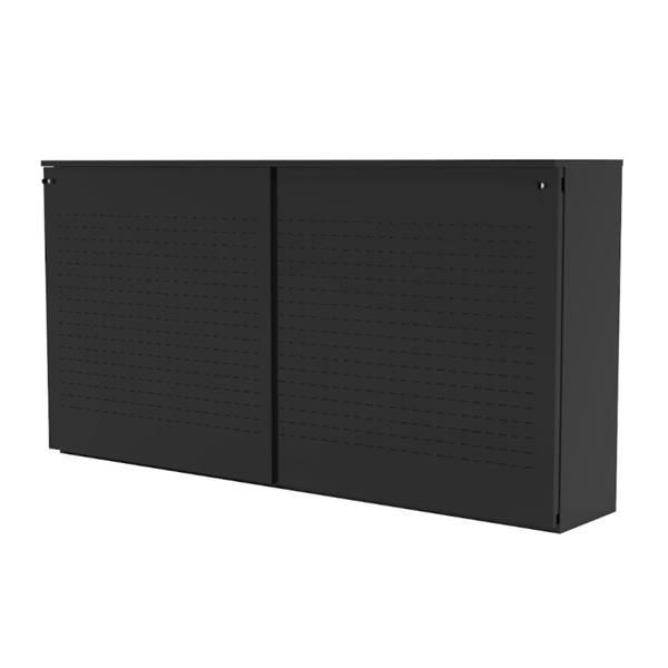 Grote foto easy akoestische schuifdeurkast zwart h122xb160xd48 huis en inrichting overige