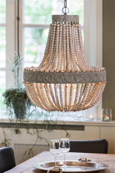 Grote foto luna kralen hanglamp 51 x h63 cm huis en inrichting bankstellen