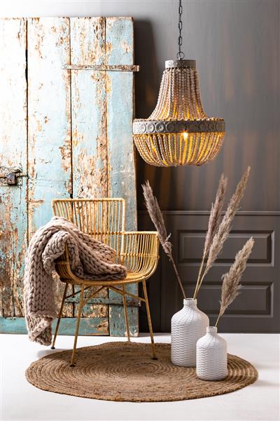 Grote foto luna kralen hanglamp 51 x h63 cm huis en inrichting bankstellen