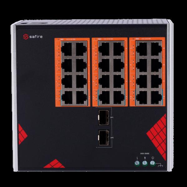 Grote foto safire poe switch 390w unmanaged 24 poorten 2 uplink tot 1000mbps sf swi2624hipoe gf ac 39 computers en software netwerkkaarten routers en switches