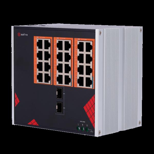 Grote foto safire poe switch 390w unmanaged 24 poorten 2 uplink tot 1000mbps sf swi2624hipoe gf ac 39 computers en software netwerkkaarten routers en switches