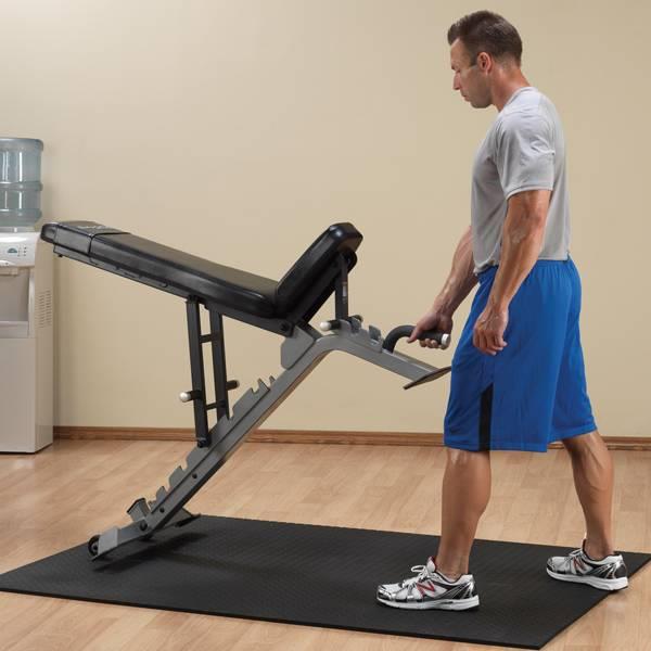 Grote foto proclubline adjustable bench sfid325 grijs sport en fitness fitness
