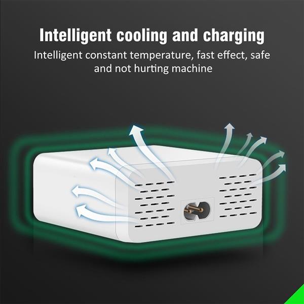 Grote foto drphone smartc8 multi usb hub oplaadstation met digtale lcd scherm 40w met qc 3.0 18w usb poort computers en software overige computers en software