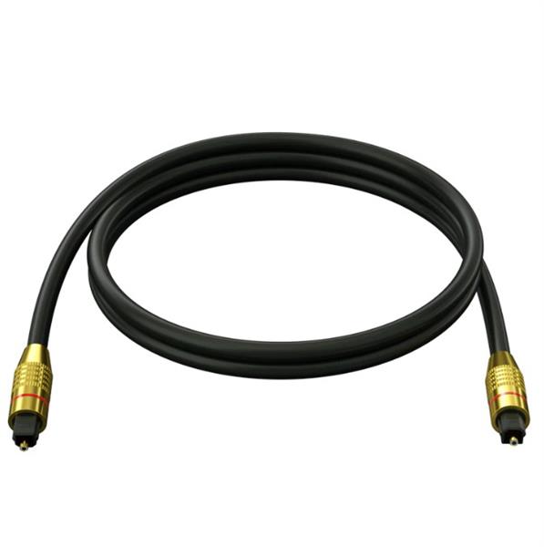 Grote foto drphone goldplate digitale audio toslink 5.1 dolby stereo sound spdif fiber optische audiokabel telecommunicatie opladers en autoladers