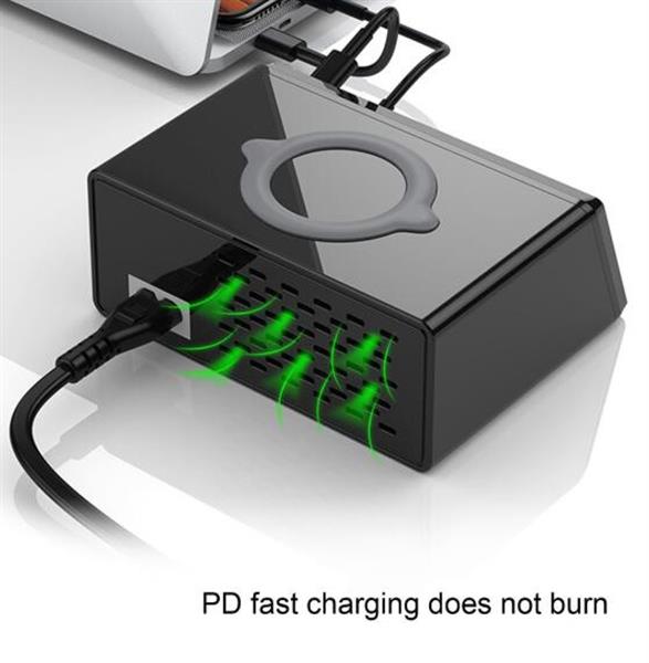 Grote foto drphone smartc4 8 poorten laadstation met draadloos lader qualcomm 3.0 pd powerdelivery led telecommunicatie opladers en autoladers