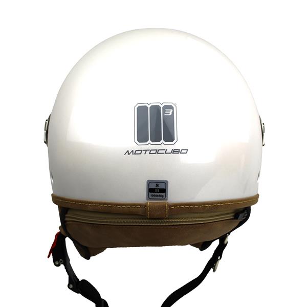 Grote foto motocubo ant jethelm met extern vizier parel wit motoren kleding