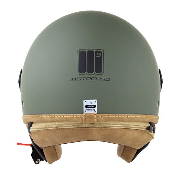 Grote foto motocubo ant jethelm met extern vizier mat groen ece 22.06 motoren kleding