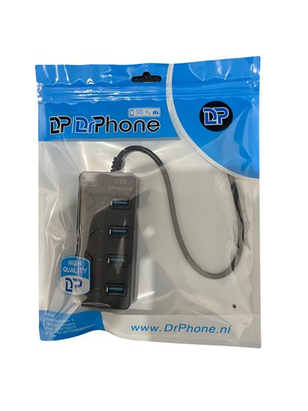 Grote foto drphone xtreme3 4 poorten usb 3.0 hub switch splitter verdeler 5gbps met aan uit schakel computers en software overige computers en software