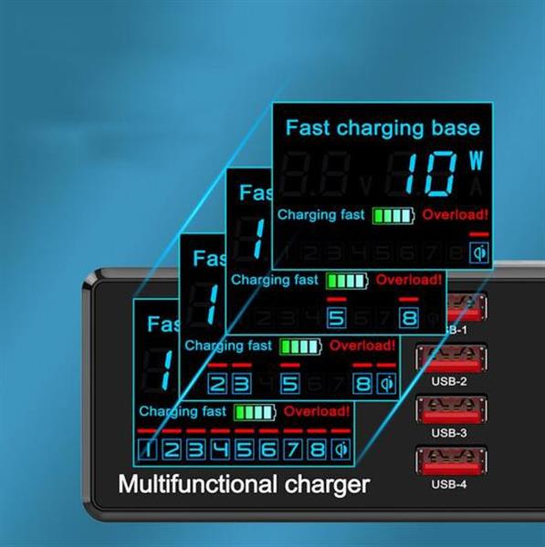 Grote foto drphone smartc4 8 poorten laadstation met draadloos lader qualcomm 3.0 pd powerdelivery led telecommunicatie opladers en autoladers