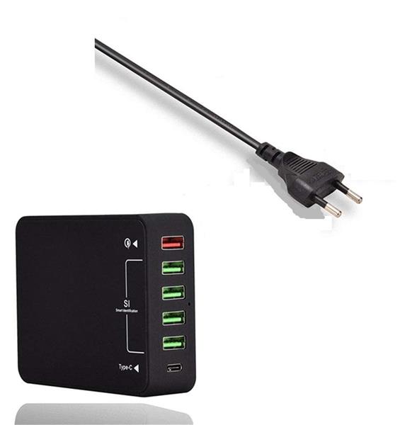 Grote foto drphone wl3 6 poorten wandoplader 60w usb laadstation hub met qualcom 3.0 type c input smartic telecommunicatie opladers en autoladers