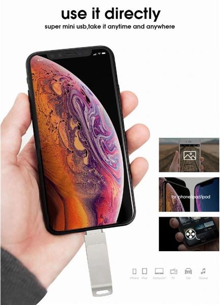 Grote foto drphone fds5 flashdrive 2 in 1 lightning naar usb geheugenstick 32 gb externe opslag zilver computers en software overige computers en software
