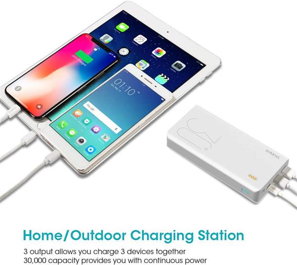 Grote foto drphone rs8 30000 mah powerbank 10 voudige bescherming 3 apparaten laden qualcomm 3.0 usb c telecommunicatie opladers en autoladers