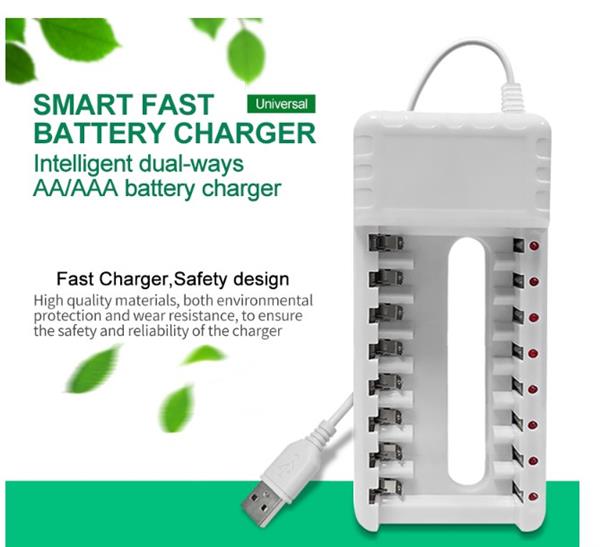 Grote foto drphone bd8 batterij lader oplader 8 poorten usb aa aaa overbelasting bescherming o telecommunicatie opladers en autoladers