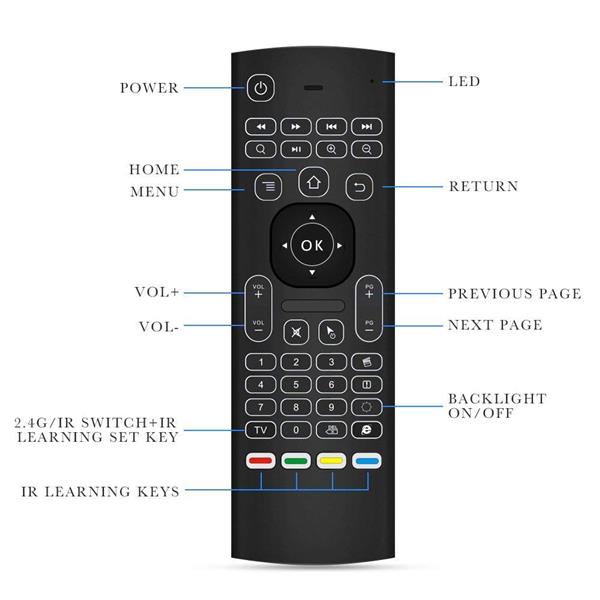 Grote foto drphone air mouse remote afstandbediening 2.4g mx3 pro mini wireless draadloos keyboard toetsenb computers en software overige computers en software