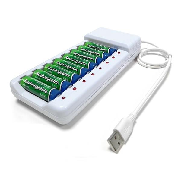 Grote foto drphone bd8 batterij lader oplader 8 poorten usb aa aaa overbelasting bescherming o telecommunicatie opladers en autoladers