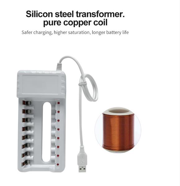 Grote foto drphone bd8 batterij lader oplader 8 poorten usb aa aaa overbelasting bescherming o telecommunicatie opladers en autoladers