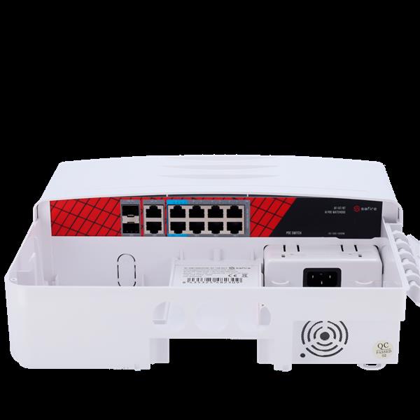 Grote foto safire poe switch 120w unmanaged 8 poorten 4 uplink geschikt voor buiten sf sw1208hipoe gf computers en software netwerkkaarten routers en switches