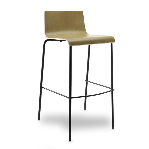 Grote foto barkruk blank eiken zwart huis en inrichting stoelen