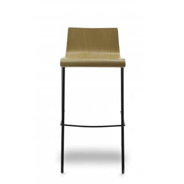 Grote foto barkruk blank eiken zwart huis en inrichting stoelen