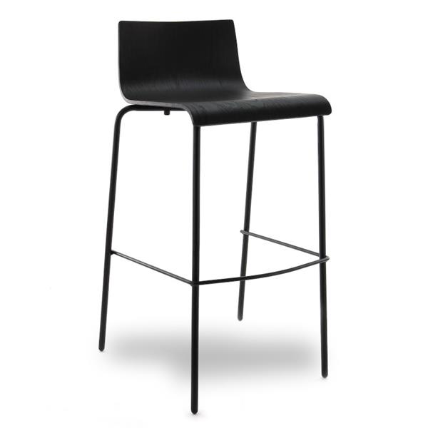 Grote foto barkruk zwart eiken zwart huis en inrichting stoelen