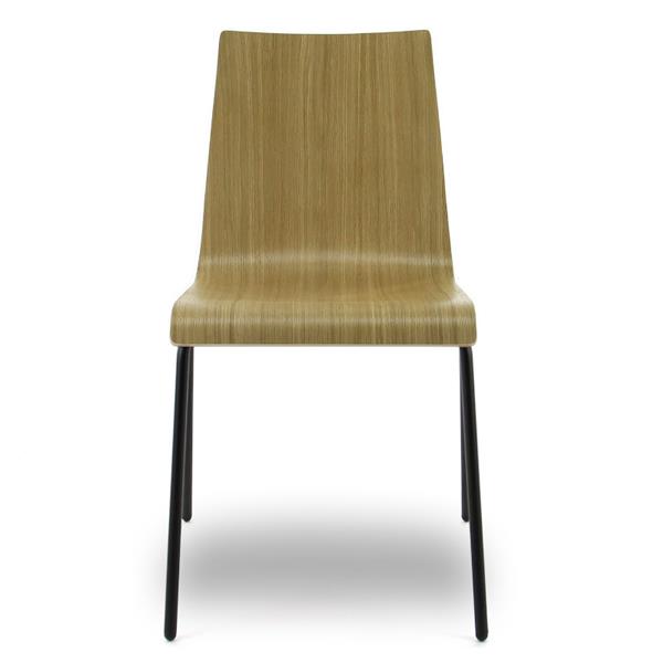 Grote foto kantinestoel blank eiken zwart huis en inrichting stoelen
