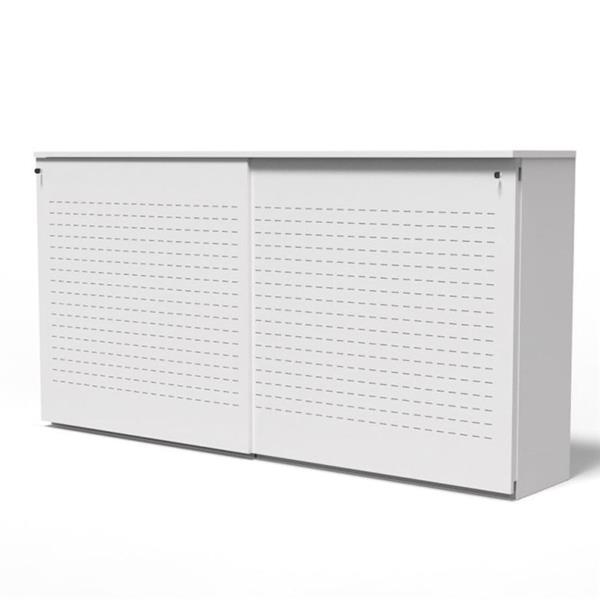 Grote foto easy akoestische schuifdeurkast wit h122xb160xd48 huis en inrichting overige
