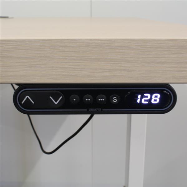 Grote foto elektrisch zit sta bureau wit licht eiken 180 x 90 huis en inrichting stoelen