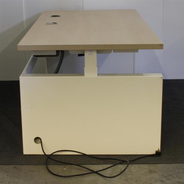 Grote foto elektrisch zit sta bureau wit licht eiken 180 x 90 huis en inrichting stoelen