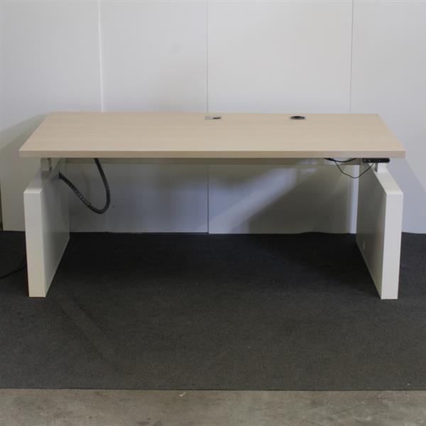 Grote foto elektrisch zit sta bureau wit licht eiken 180 x 90 huis en inrichting stoelen