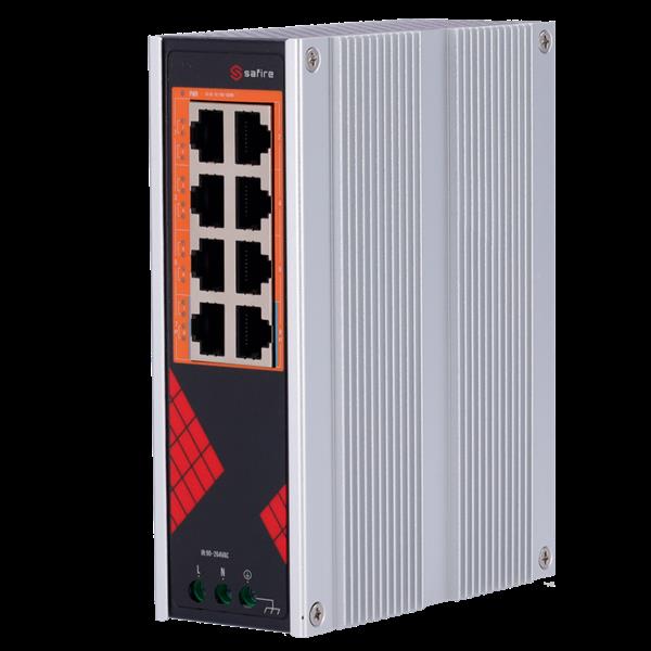 Grote foto safire poe switch 130w unmanaged 8 poe poorten tot 1000mbps swi08hipoe g ac 130 din computers en software netwerkkaarten routers en switches