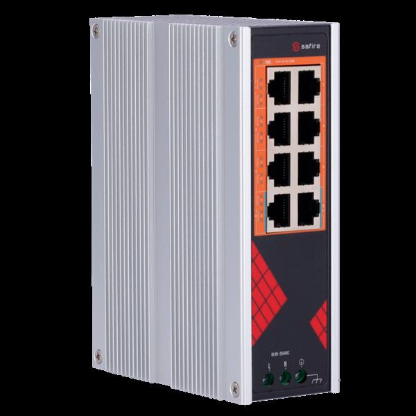 Grote foto safire poe switch 130w unmanaged 8 poe poorten tot 1000mbps swi08hipoe g ac 130 din computers en software netwerkkaarten routers en switches