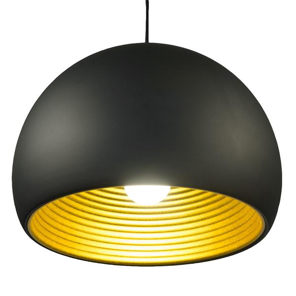 Grote foto zwarte hanglamp met goudkleurige binnenkant valott oca huis en inrichting overige